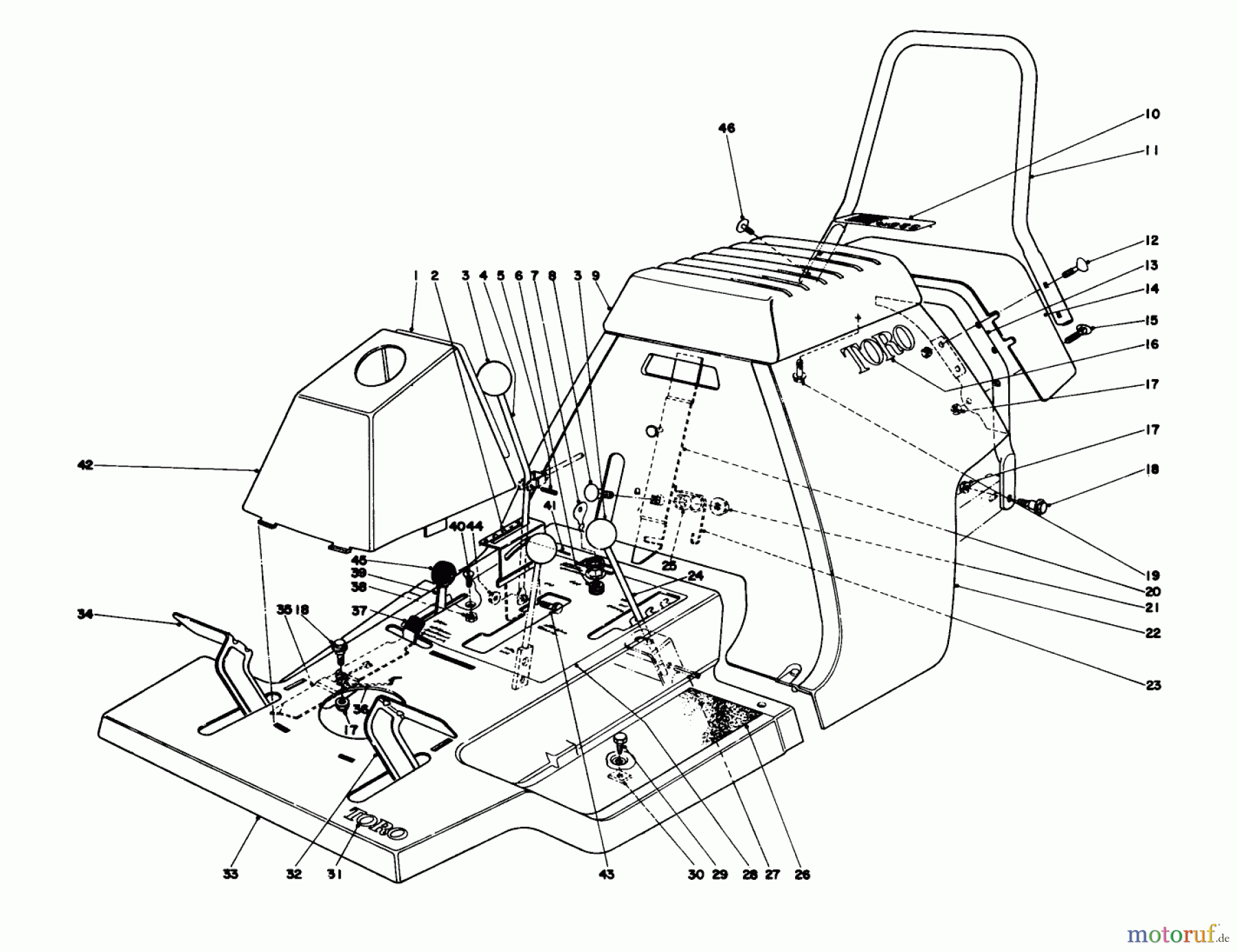 Toro Neu Mowers, Rear-Engine Rider 56025 - Toro 25