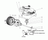 Toro 56020 - 25" Premium Rider, 1973 (3000001-3999999) Ersatzteile ENGINE AND DIFFERENTIAL ASSEMBLY (MODEL 56020)