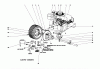 Toro 56020 - 25" Premium Rider, 1973 (3000001-3999999) Ersatzteile ENGINE AND DIFFERENTIAL ASSEMBLY (MODEL 56025)