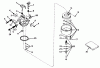 Toro 56027 - 25" Premium Rider Keylectric, 1974 (4000001-4999999) Ersatzteile CARBURETOR NO. 631716