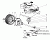 Toro 56027 - 25" Premium Rider Keylectric, 1974 (4000001-4999999) Ersatzteile ENGINE AND DIFFERENTIAL ASSEMBLY MODEL NO. 56022