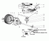 Toro 56022 - 25" Premium Rider, 1975 (5000001-5999999) Ersatzteile ENGINE AND DIFFERENTIAL ASSEMBLY MODEL NO. 56022