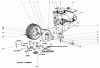 Toro 56033 - 25" Premium Rider Keylectric, 1974 (4000001-4999999) Ersatzteile ENGINE AND DIFFERENTIAL ASSEMBLY