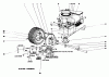 Toro 56044 - 25" Premium Rider Keylectric, 1978 (8000001-8999999) Ersatzteile ENGINE AND AXLE ASSEMBLY