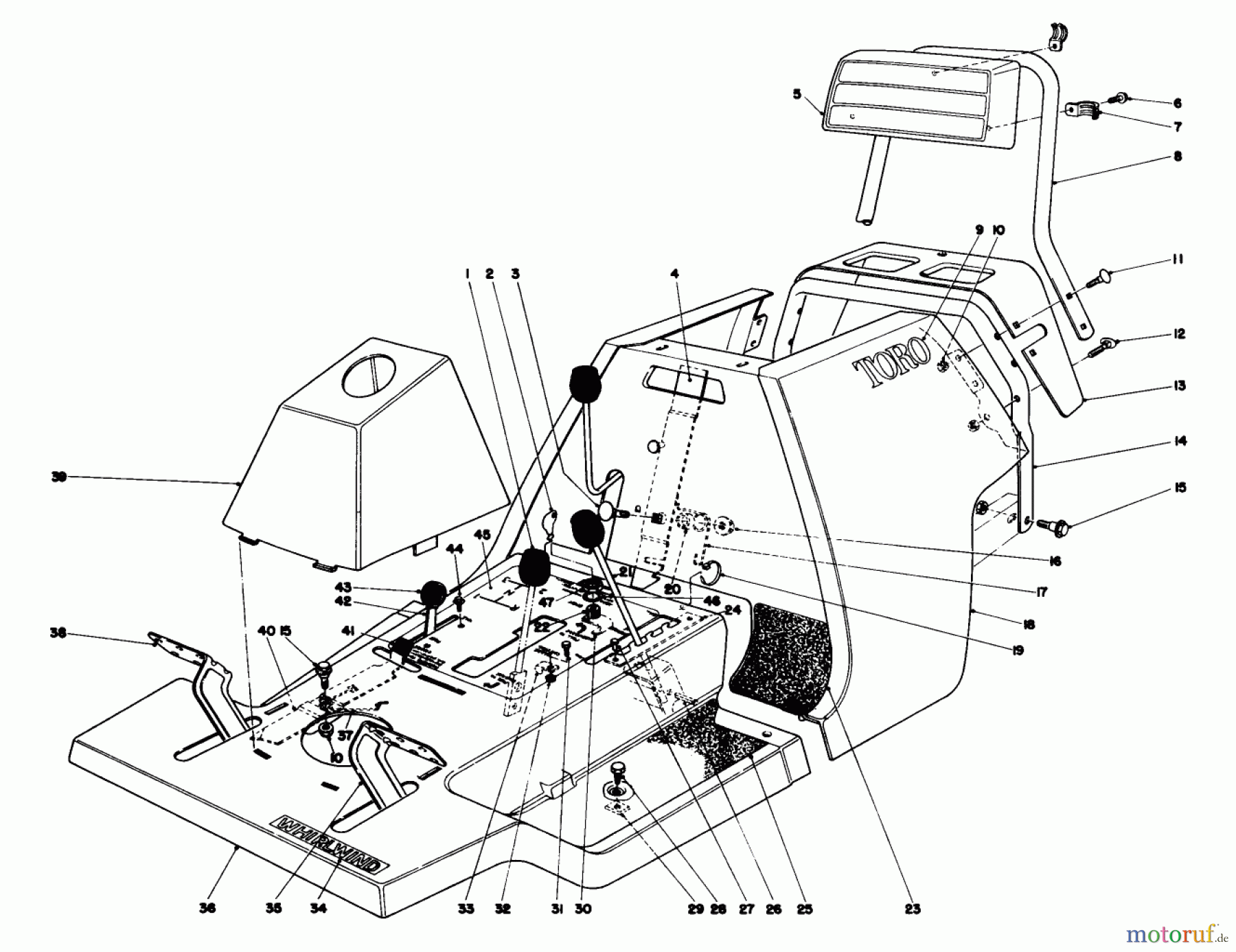 Toro Neu Mowers, Rear-Engine Rider 56044 - Toro 25