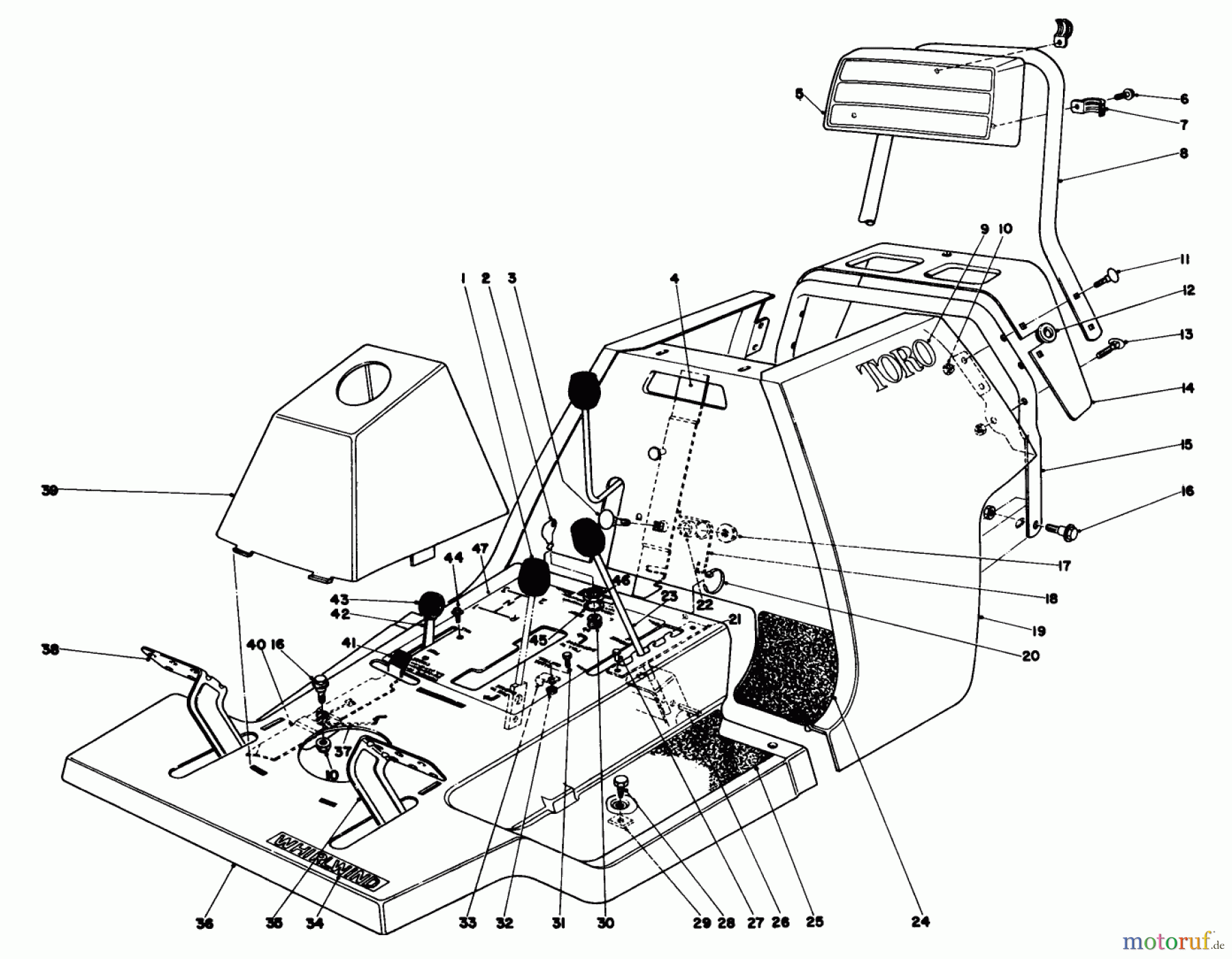 Toro Neu Mowers, Rear-Engine Rider 56080 - Toro 25