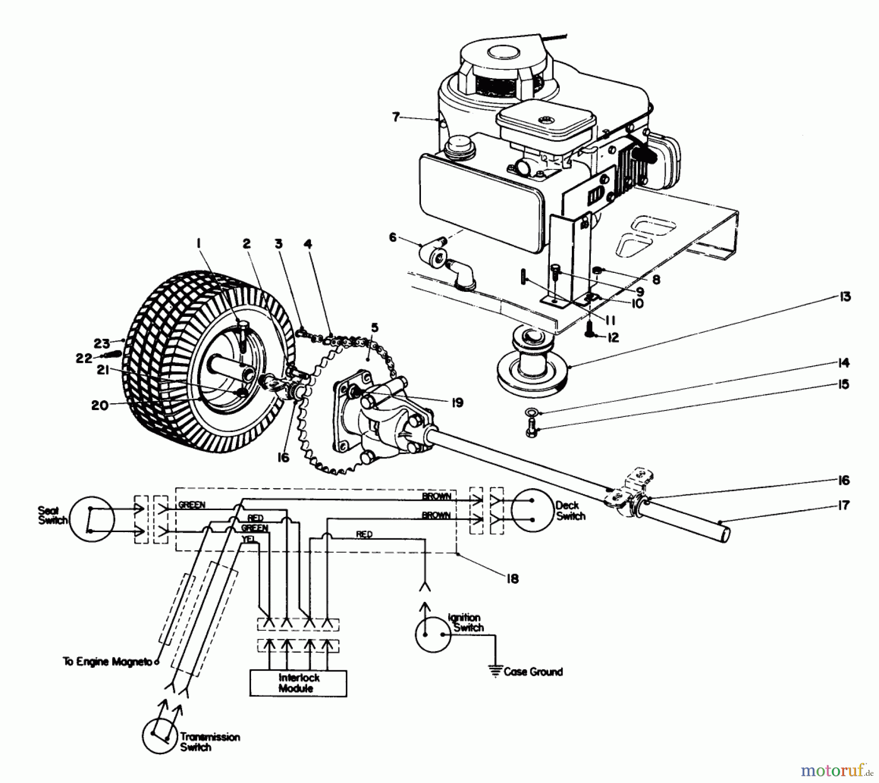 Toro Neu Mowers, Rear-Engine Rider 56080 - Toro 25