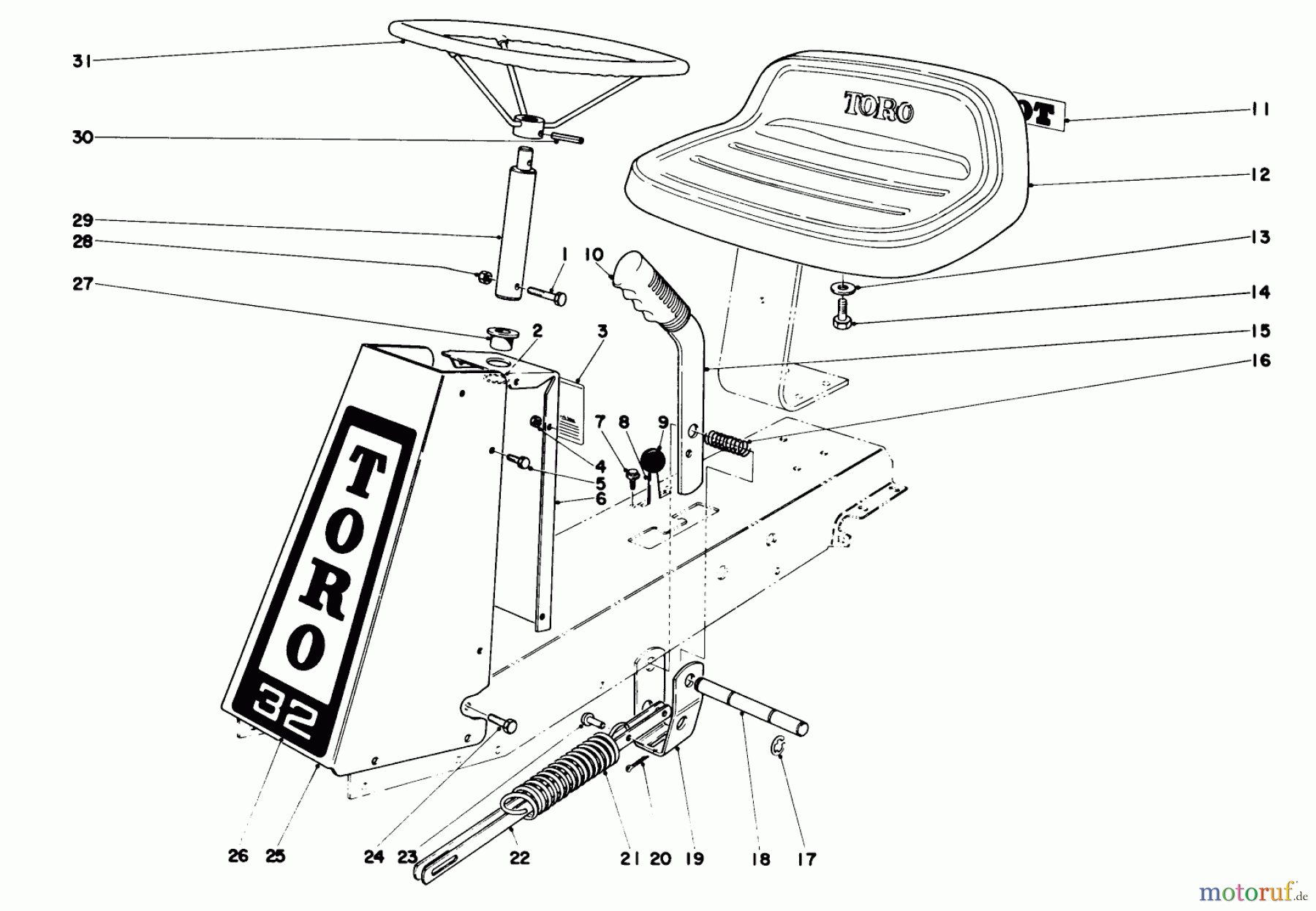 Toro Neu Mowers, Rear-Engine Rider 56108 - Toro 32