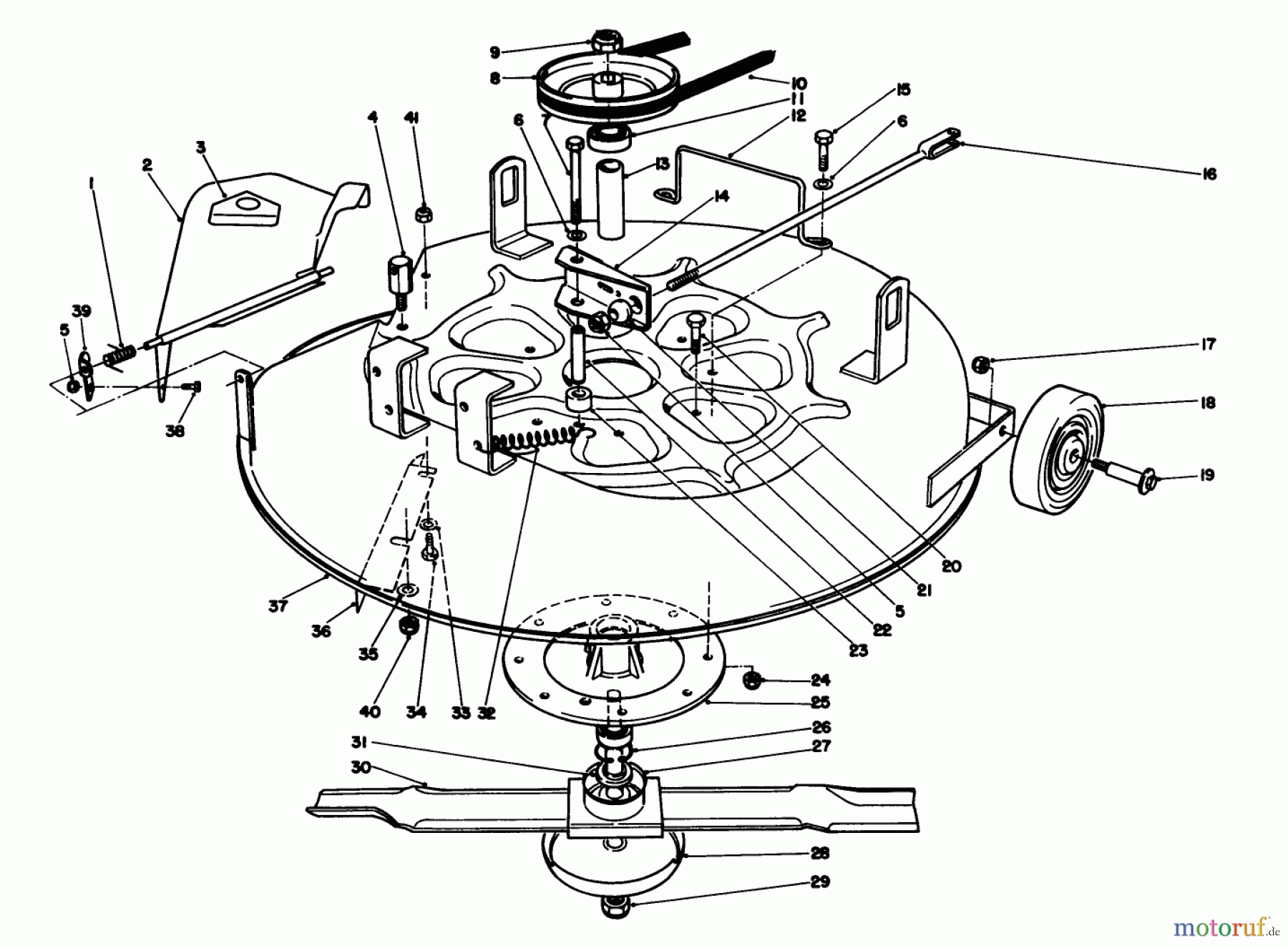 Toro Neu Mowers, Rear-Engine Rider 56123 (8-25) - Toro 8-25 Rear Engine Rider, 1989 (9000001-9999999) CUTTING UNIT ASSEMBLY