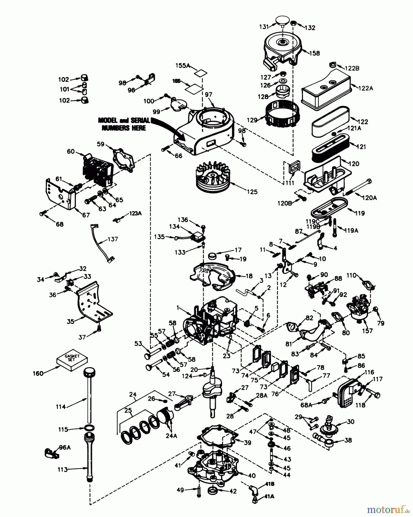 Toro Neu Mowers, Rear-Engine Rider 56123 (8-25) - Toro 8-25 Rear Engine Rider, 1989 (9000001-9999999) ENGINE TECUMSEH MODEL NO. TVXL195-150217 (MODEL 56123)