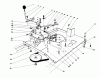 Toro 56125 (7-25) - 7-25 Rear Engine Rider, 1982 (2000001-2999999) Ersatzteile ENGINE PLATE AND SHIFT ASSEMBLY