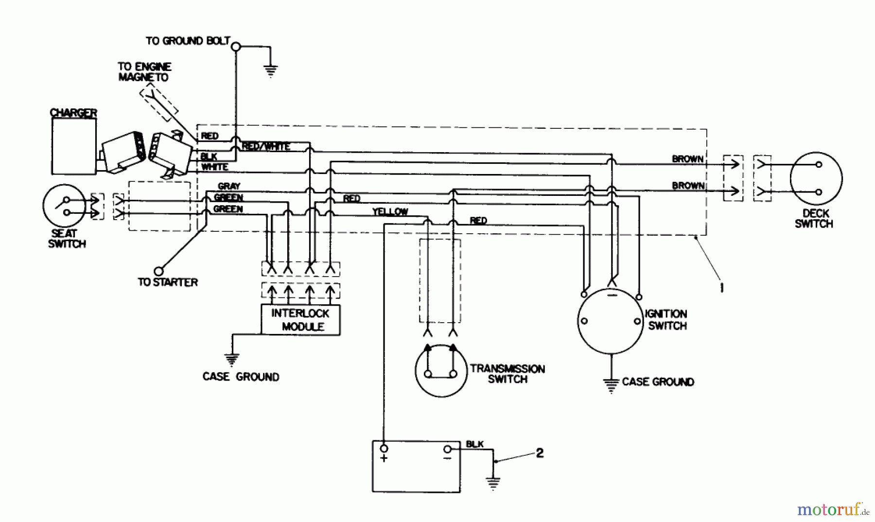 Toro Neu Mowers, Rear-Engine Rider 56125 (7-25) - Toro 7-25 Rear Engine Rider, 1983 (3000001-3999999) ELECTRICAL SCHEMATIC