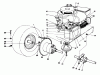Toro 56125 (7-25) - 7-25 Rear Engine Rider, 1984 (4000001-4999999) Ersatzteile ENGINE AND AXLE ASSEMBLY