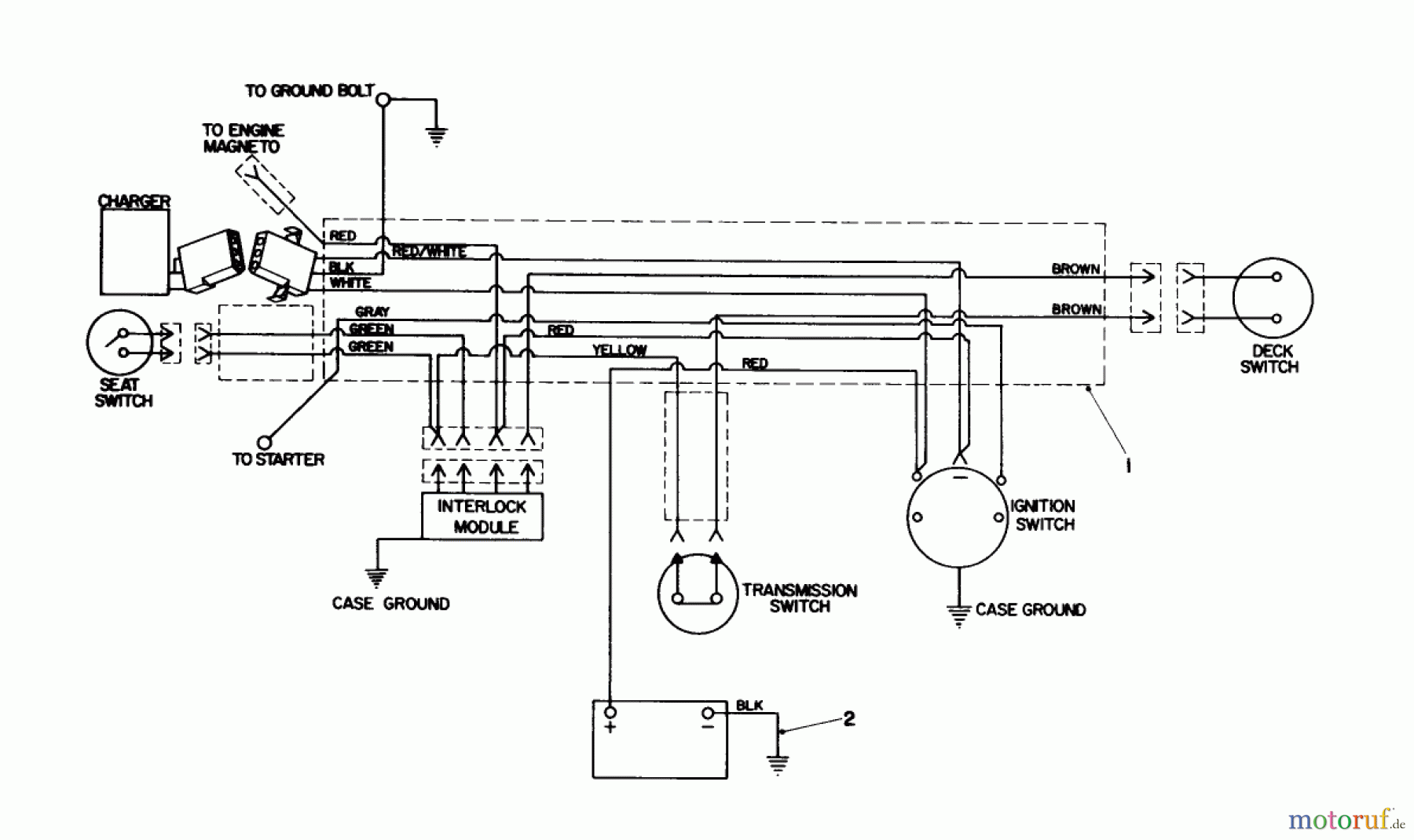 Toro Neu Mowers, Rear-Engine Rider 56125 (7-25) - Toro 7-25 Rear Engine Rider, 1986 (6000001-6999999) ELECTRICAL SCHEMATIC