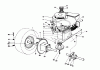Toro 56125 (7-25) - 7-25 Rear Engine Rider, 1986 (6000001-6999999) Ersatzteile ENGINE AND AXLE ASSEMBLY