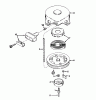 Toro 56125 (7-25) - 7-25 Rear Engine Rider, 1986 (6000001-6999999) Ersatzteile REWIND STARTER NO. 590420A