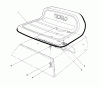 Toro 56125 (7-25) - 7-25 Rear Engine Rider, 1987 (7000001-7999999) Ersatzteile SEAT ASSEMBLY
