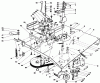 Toro 56128 (8-25) - 8-25 Rear Engine Rider, 1989 (9000001-9999999) Ersatzteile TRANSMISSION & LINKAGE ASSEMBLY