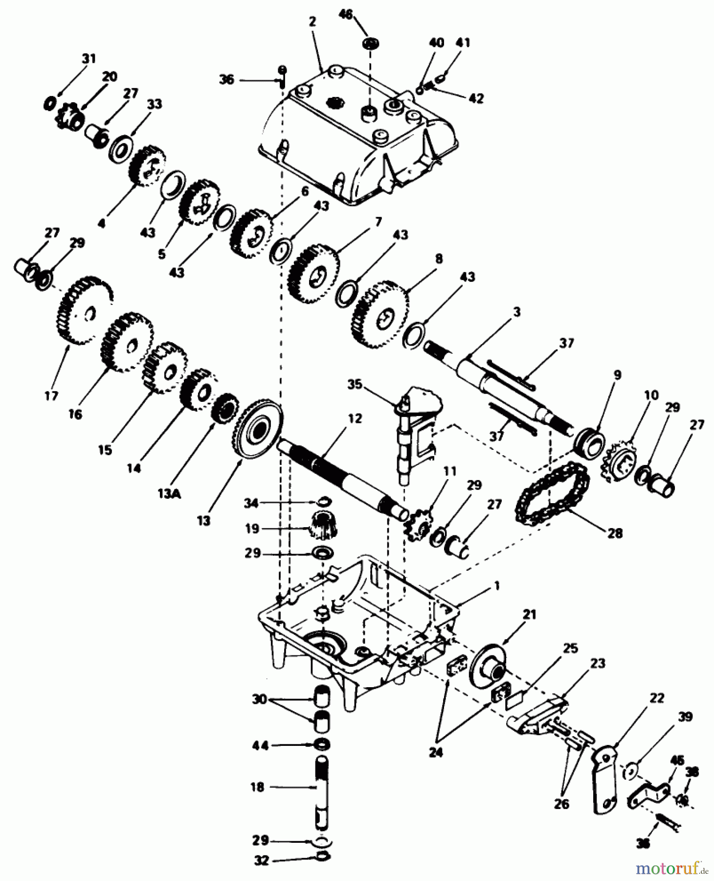 Toro Neu Mowers, Rear-Engine Rider 56128 (8-25) - Toro 8-25 Rear Engine Rider, 1989 (9000001-9999999) TRANSMISSION MODEL 700-025