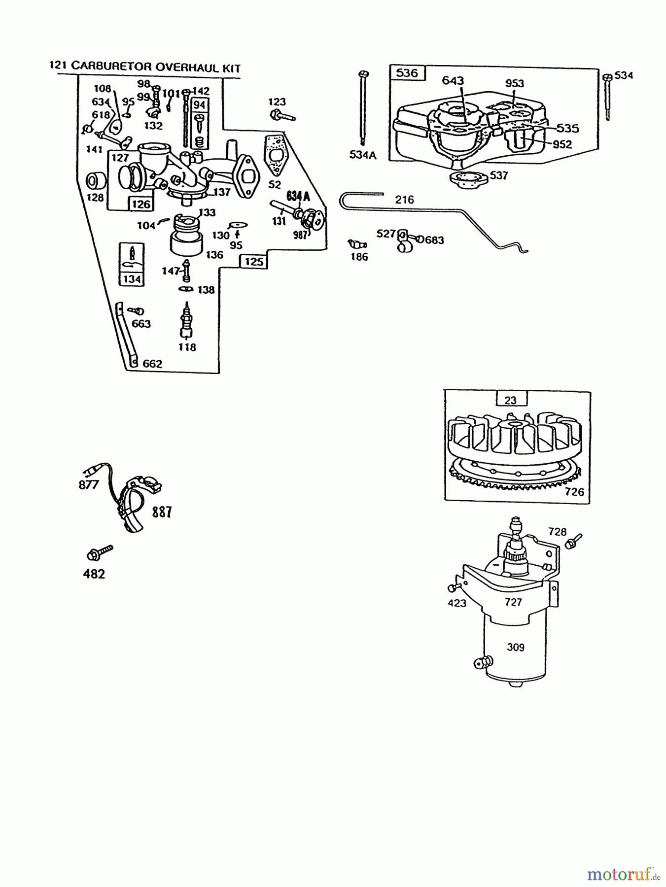 Toro Neu Mowers, Rear-Engine Rider 56132 (825) - Toro 825 Recycler Rider, 1991 (1000001-1999999) BRIGGS & STRATTON MODEL NO. 191707-6021-01 #2