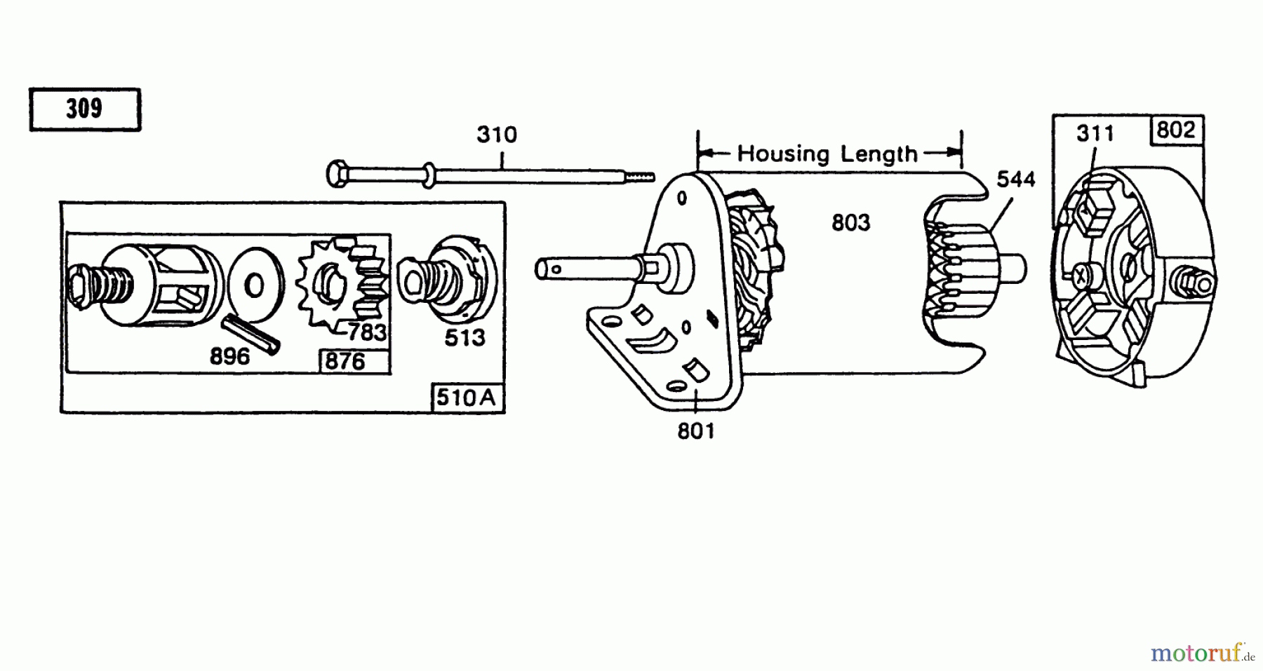 Toro Neu Mowers, Rear-Engine Rider 56132 (825) - Toro 825 Recycler Rider, 1991 (1000001-1999999) STARTER-BRIGGS & STRATTON NO. 191707-6021-01