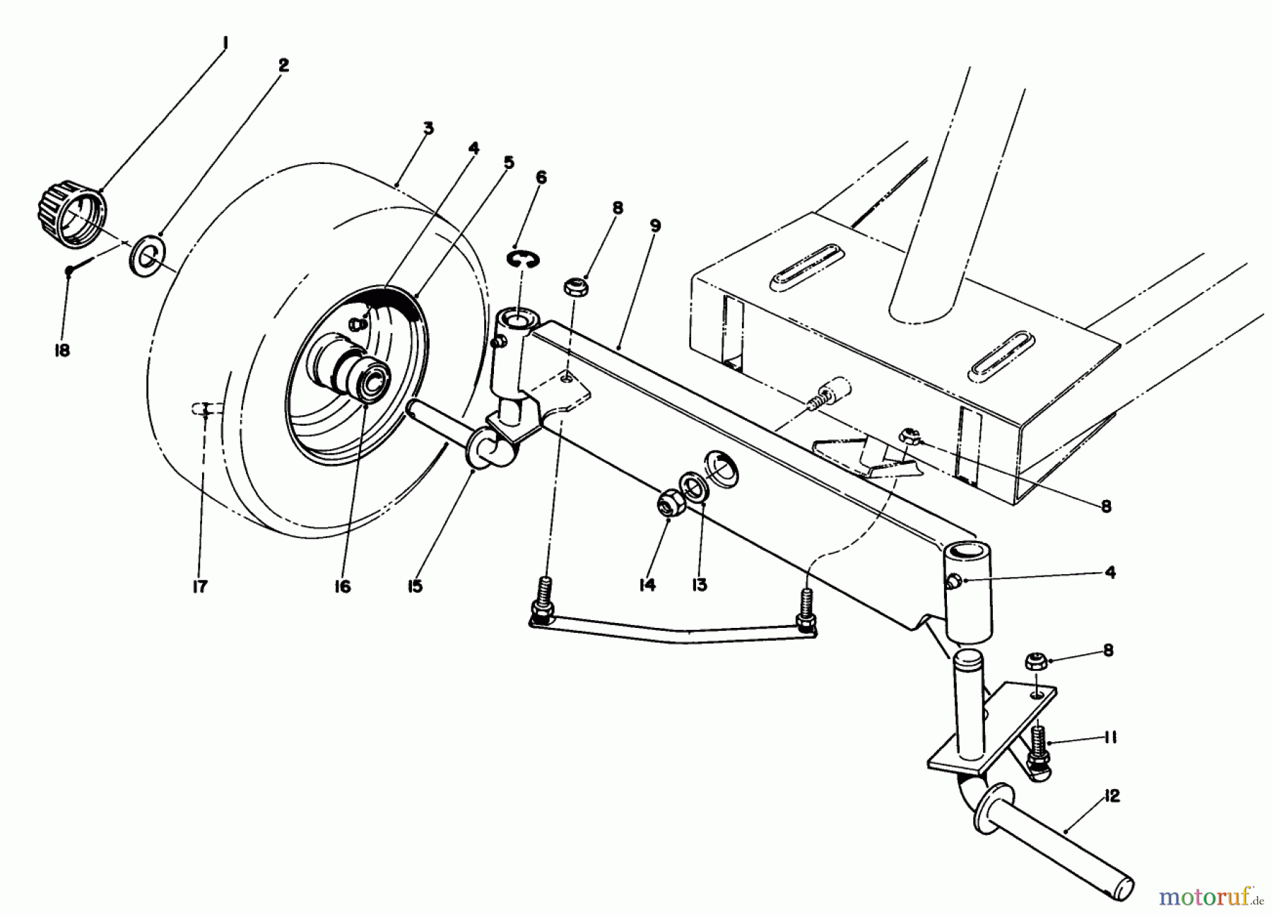 Toro Neu Mowers, Rear-Engine Rider 56133 (8-25) - Toro 8-25 Rear Engine Rider, 1991 (1000001-1999999) FRONT AXLE ASSEMBLY