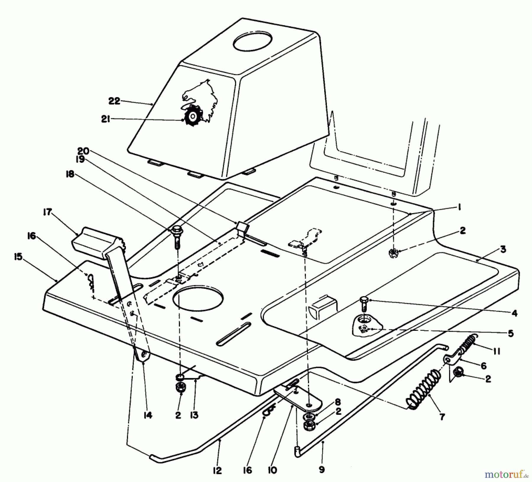 Toro Neu Mowers, Rear-Engine Rider 56133 (8-25) - Toro 8-25 Rear Engine Rider, 1991 (1000001-1999999) FRONT BODY ASSEMBLY