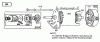 Toro 56133 (8-25) - 8-25 Rear Engine Rider, 1991 (1000001-1999999) Ersatzteile STARTER-BRIGGS & STRATTON NO. 191707-6021-01