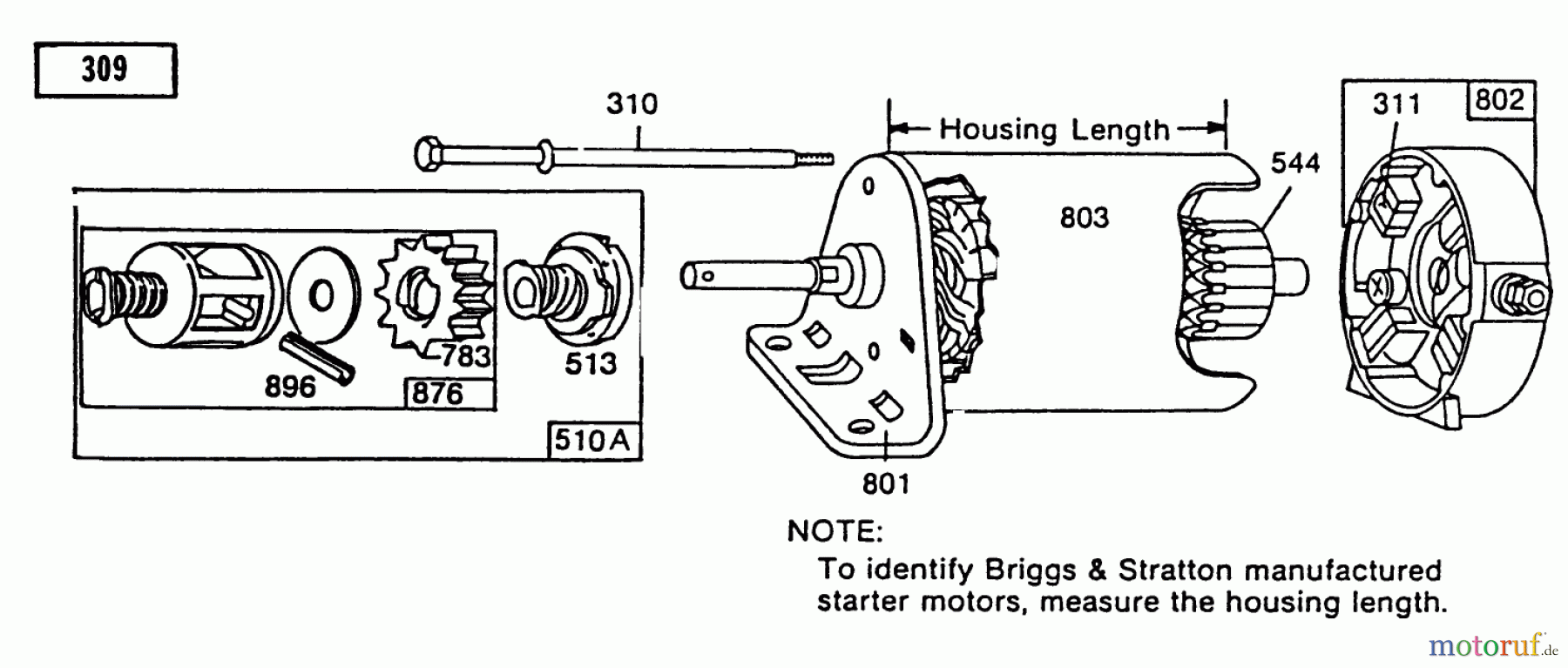 Toro Neu Mowers, Rear-Engine Rider 56133 (8-25) - Toro 8-25 Rear Engine Rider, 1991 (1000001-1999999) STARTER-BRIGGS & STRATTON NO. 191707-6021-01