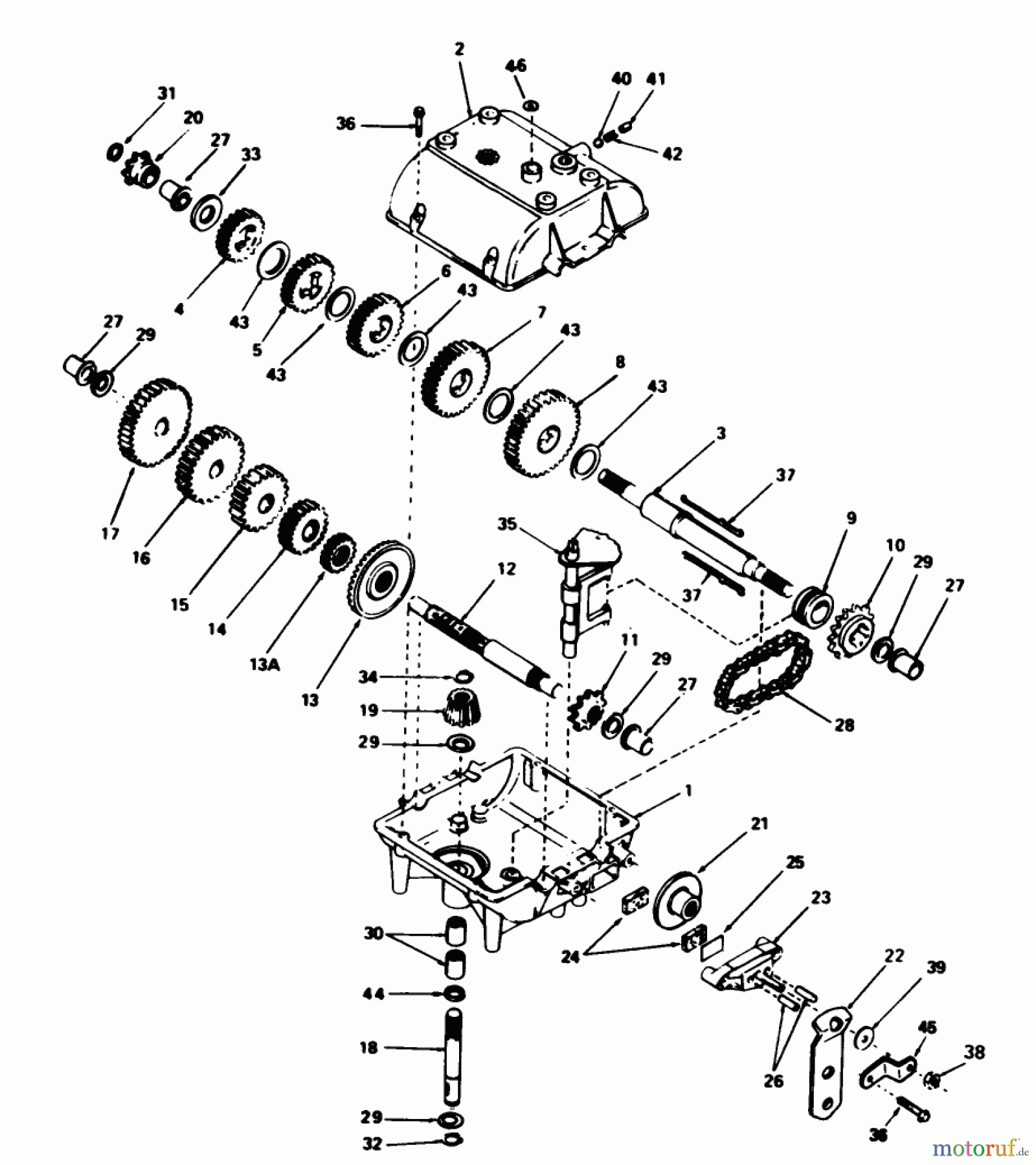  Toro Neu Mowers, Rear-Engine Rider 56133 (8-25) - Toro 8-25 Rear Engine Rider, 1991 (1000001-1999999) TRANSMISSION PEERLESS MODEL 700-025
