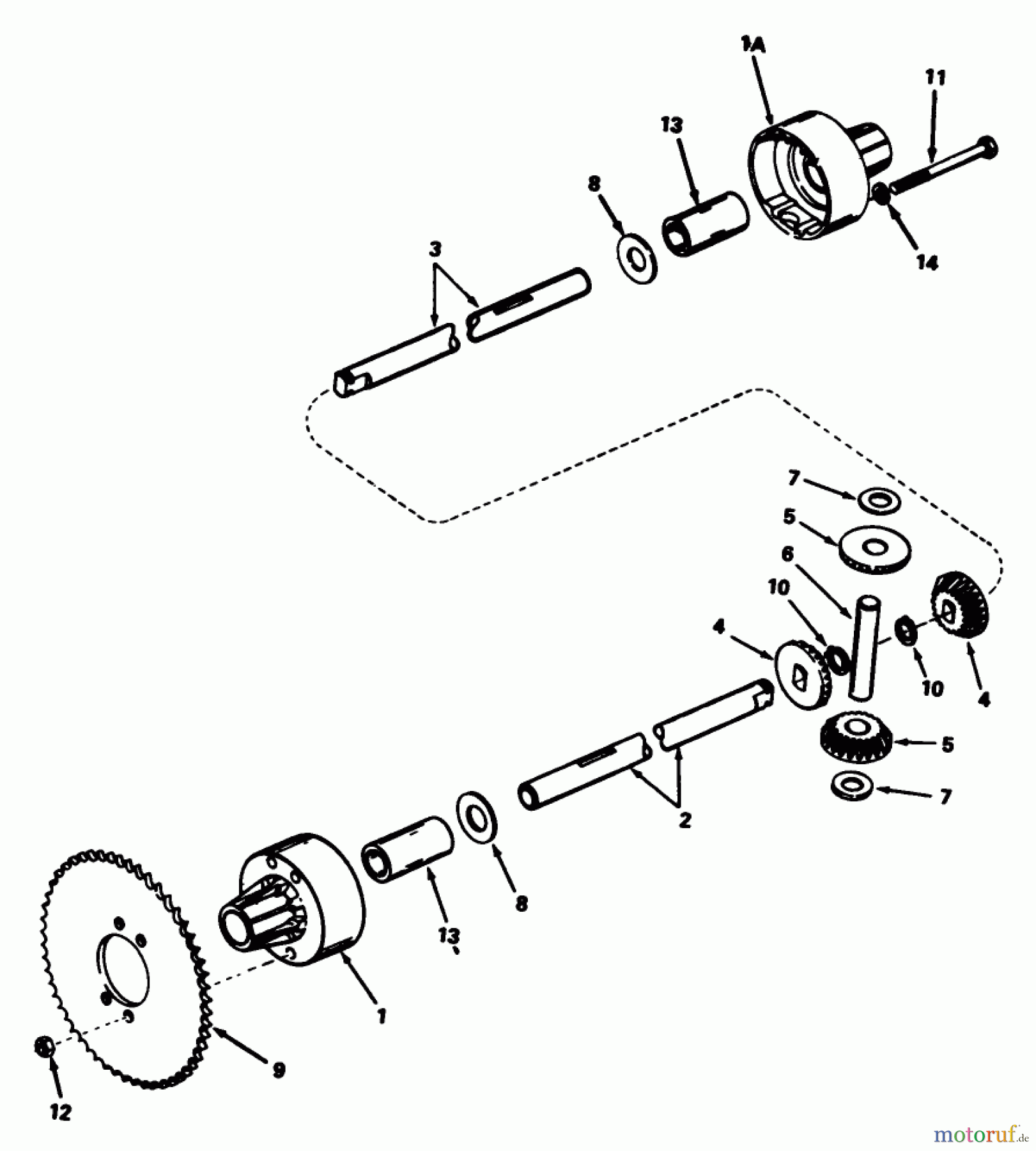 Toro Neu Mowers, Rear-Engine Rider 56138 (8-32) - Toro 8-32 Rear Engine Rider, 1984 (4000001-4999999) DIFFERENTIAL MODEL 100-024