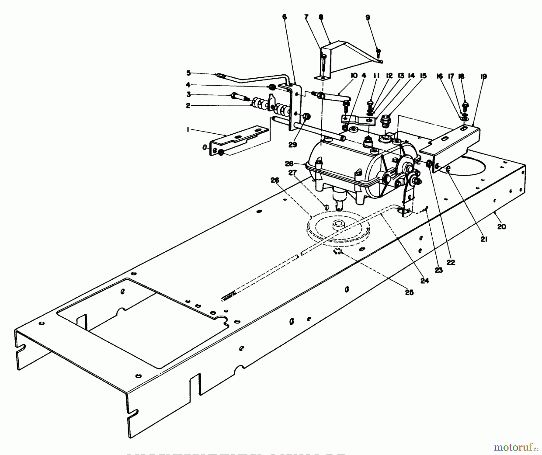 Toro Neu Mowers, Rear-Engine Rider 56138 (8-32) - Toro 8-32 Rear Engine Rider, 1984 (4000001-4999999) TRANSMISSION LINKAGE ASSEMBLY
