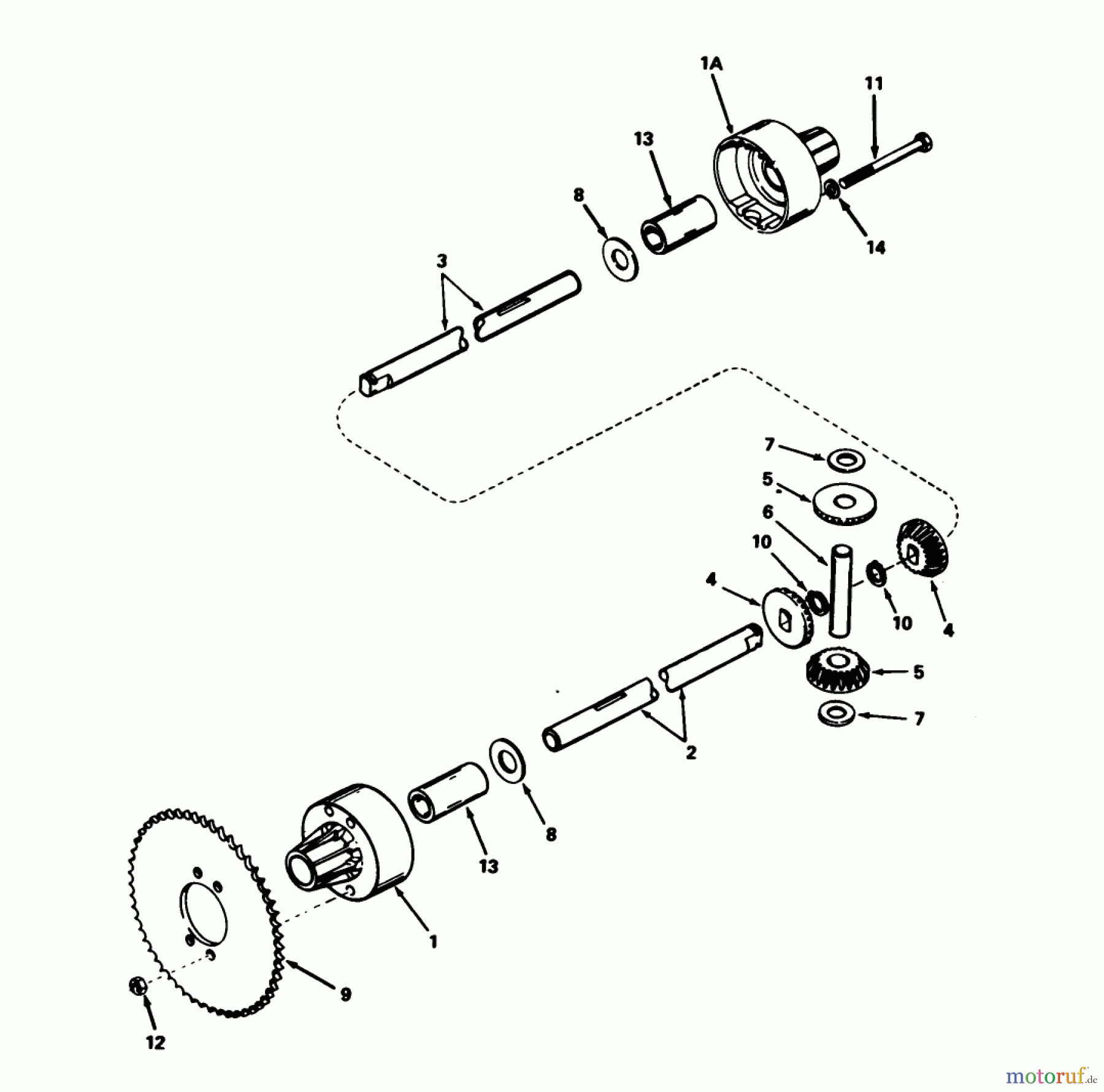  Toro Neu Mowers, Rear-Engine Rider 56138 (8-32) - Toro 8-32 Rear Engine Rider, 1985 (5000001-5999999) DIFFERENTIAL MODEL 100-024