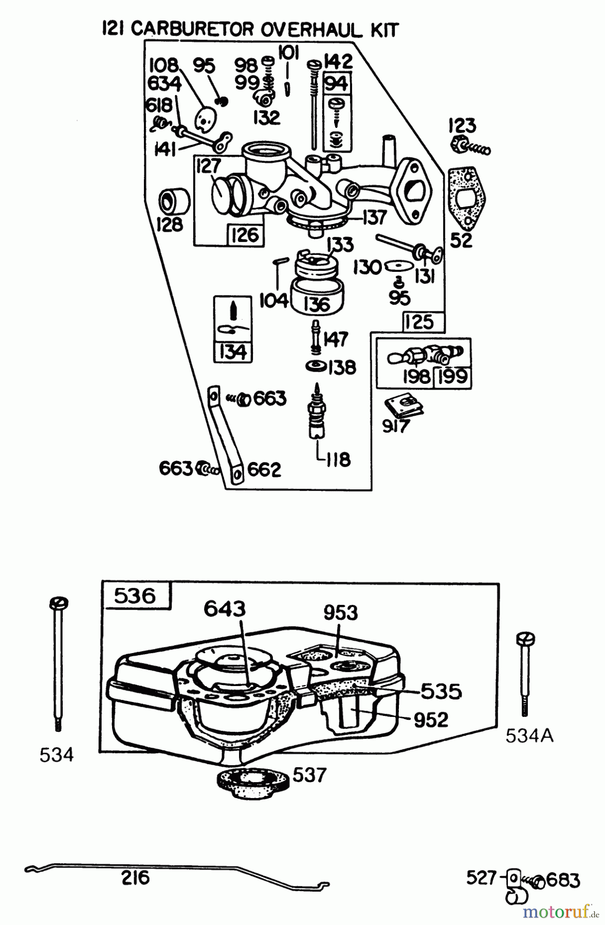 Toro Neu Mowers, Rear-Engine Rider 56145 (8-32) - Toro 8-32 Rear Engine Rider, 1986 (6000001-6999999) ENGINE BRIGGS & STRATTON MODEL NO. 191702-2160-01 8 H.P. REAR ENGINE RIDER RECOIL MODEL 56138 #3