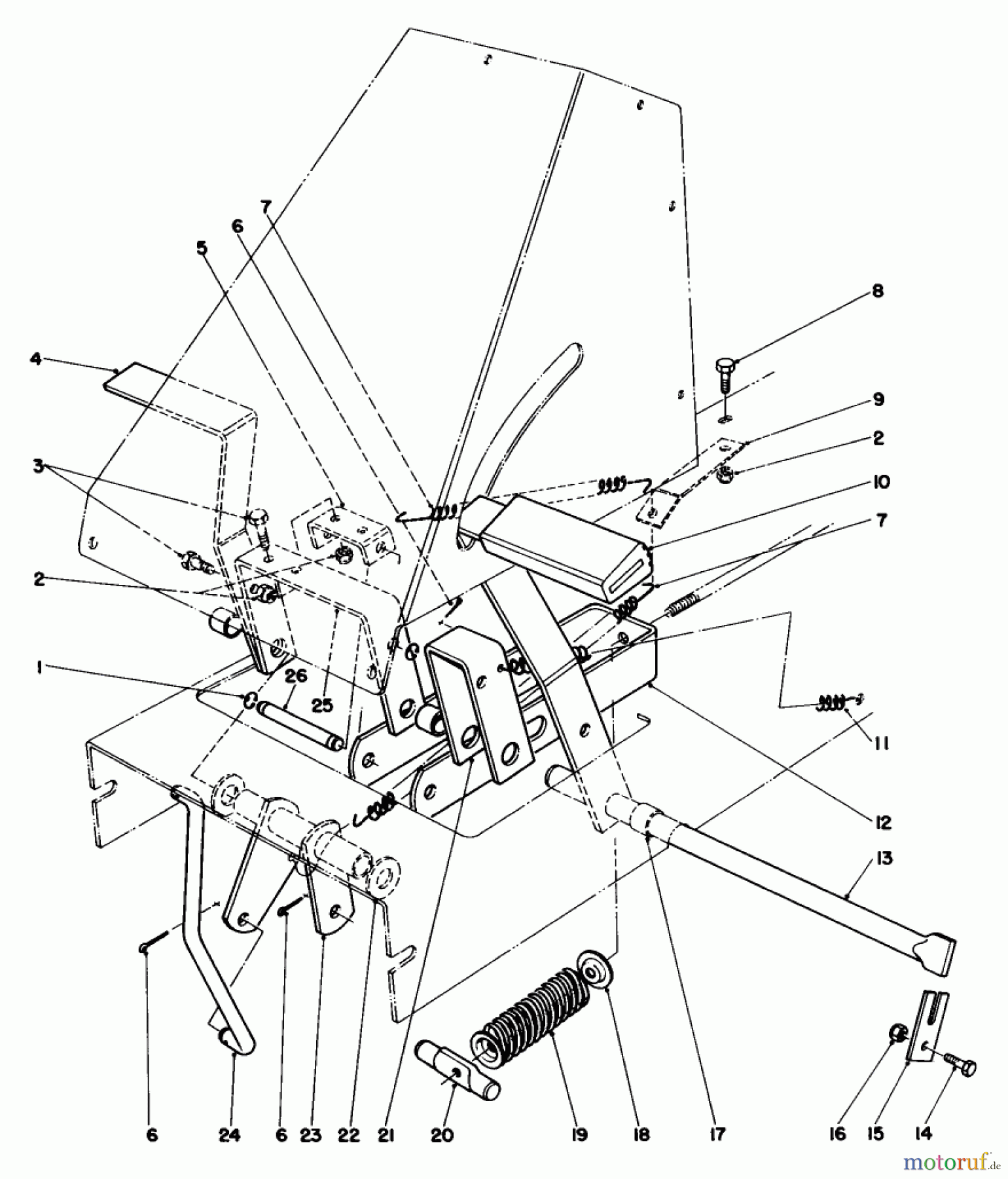  Toro Neu Mowers, Rear-Engine Rider 56145 (8-32) - Toro 8-32 Rear Engine Rider, 1983 (3000001-3999999) BRAKE & CLUTCH ASSEMBLY