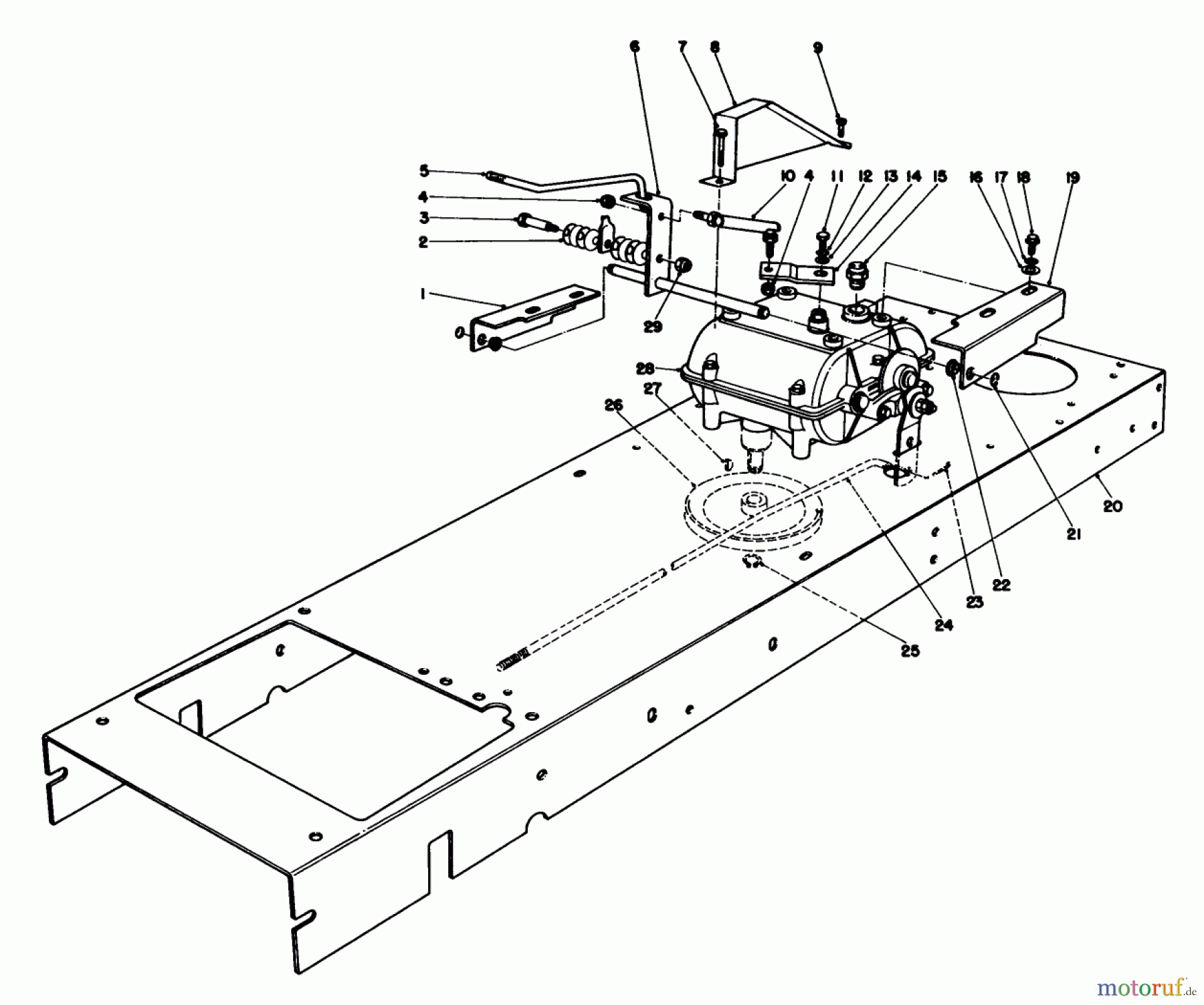 Toro Neu Mowers, Rear-Engine Rider 56145 (8-32) - Toro 8-32 Rear Engine Rider, 1984 (4000001-4999999) TRANSMISSION LINKAGE ASSEMBLY