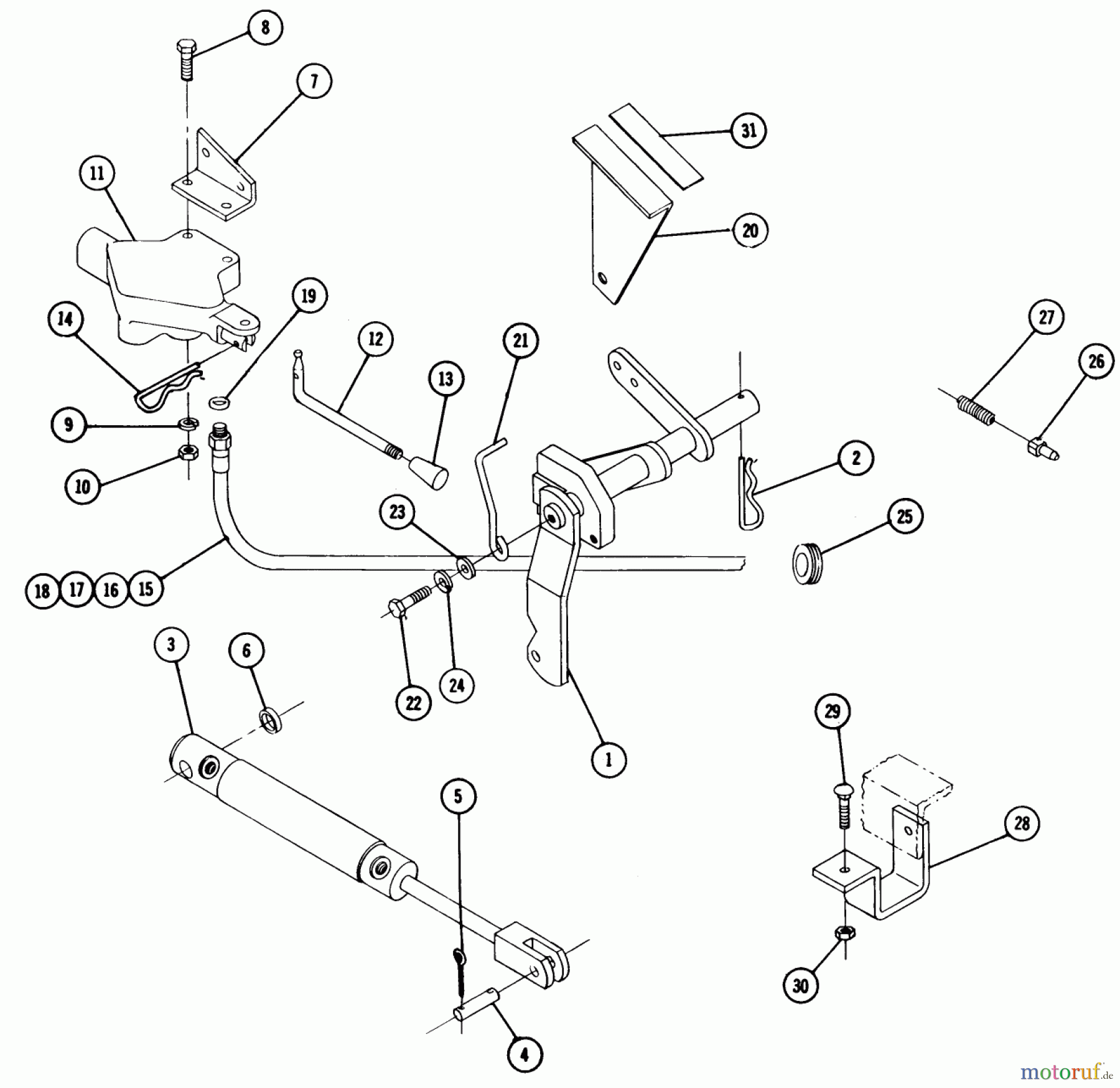 Toro Neu Accessories 84111 - Toro Hydraulic Lift, 1969 PARTS LIST
