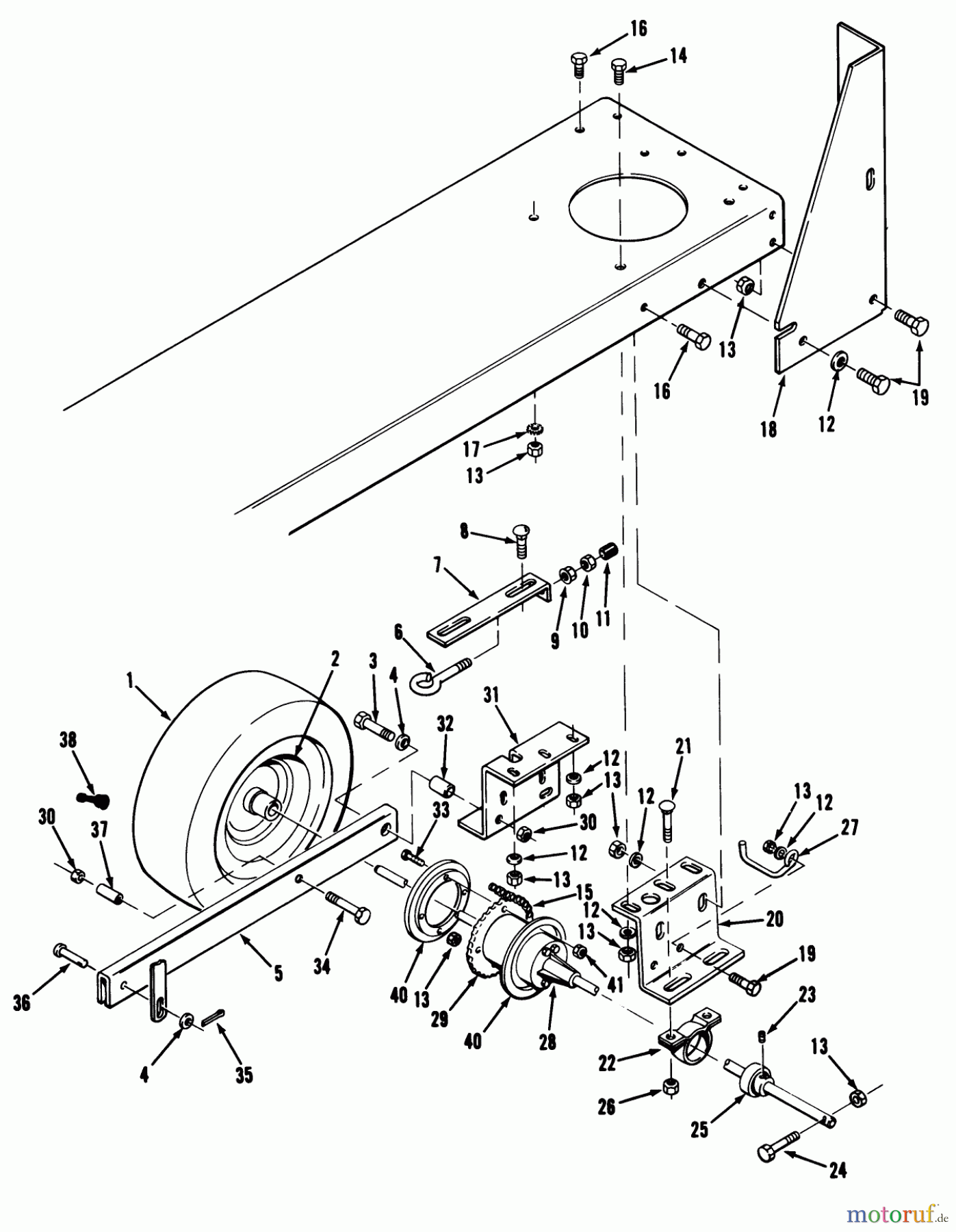 Toro Neu Mowers, Rear-Engine Rider 56165 (10-32) - Toro 10-32 Rear Engine Rider, 1990 (0000001-0999999) REAR AXLE ASSEMBLY