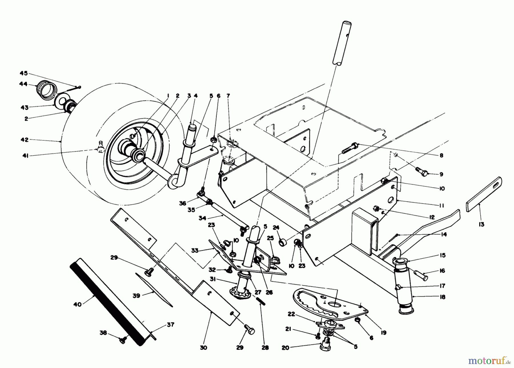 Toro Neu Mowers, Rear-Engine Rider 56170 (11-32) - Toro 11-32 Professional Rear Engine Rider, 1987 (7000001-7999999) FRONT AXLE ASSEMBLY