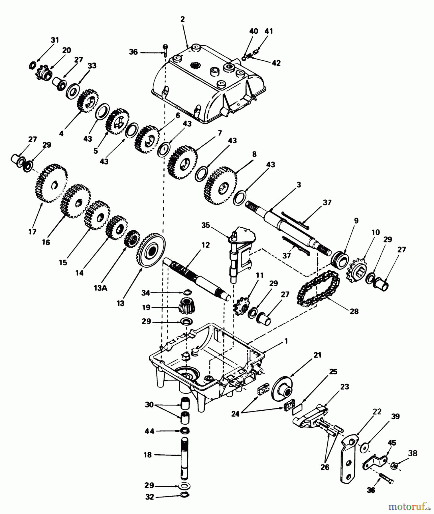 Toro Neu Mowers, Rear-Engine Rider 56170 (11-32) - Toro 11-32 Professional Rear Engine Rider, 1987 (7000001-7999999) TRANSMISSION MODEL 770A