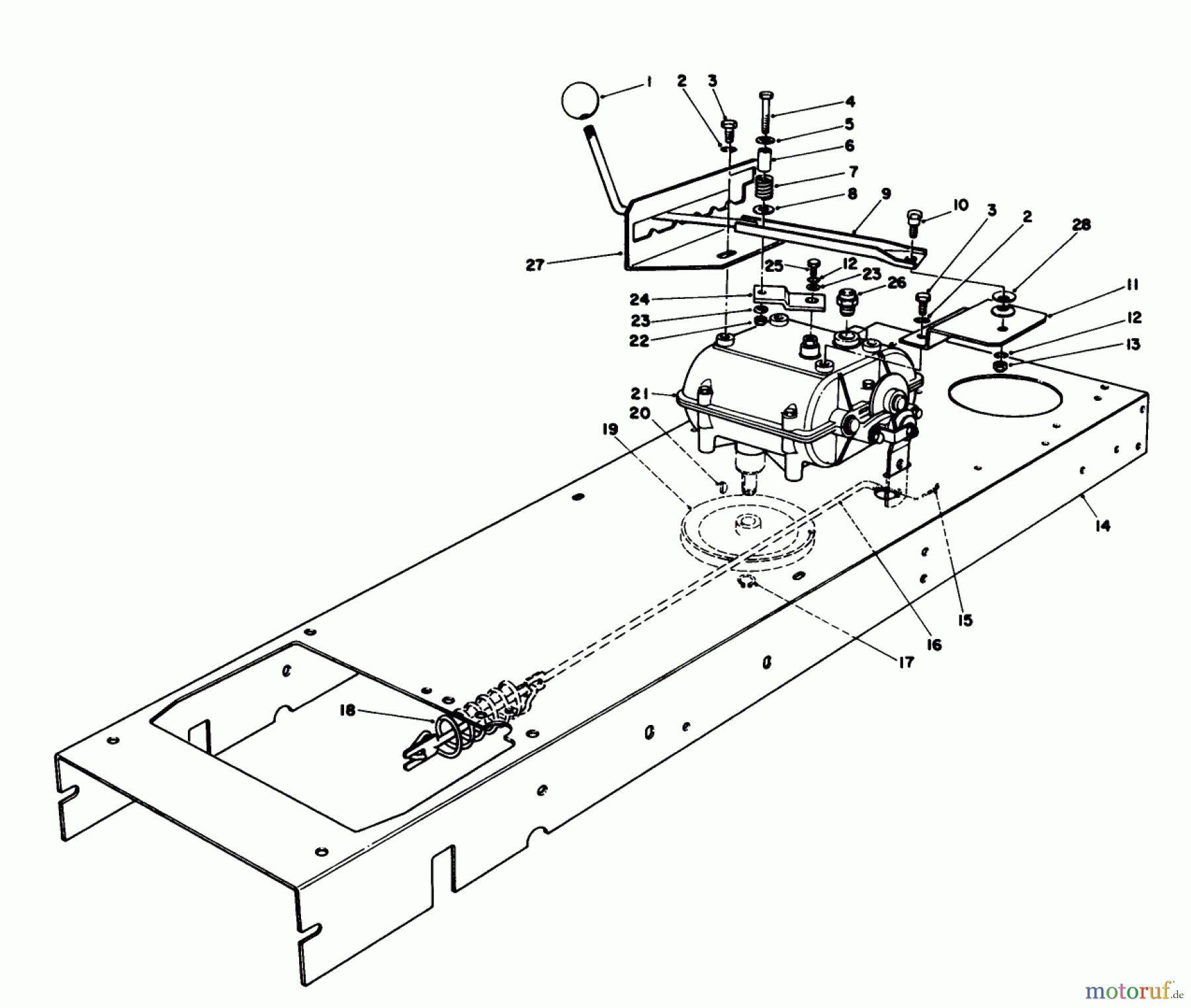 Toro Neu Mowers, Rear-Engine Rider 56150 (8-32) - Toro 8-32 Professional Rider, 1986 (6000001-6999999) TRANSMISSION LINKAGE ASSEMBLY