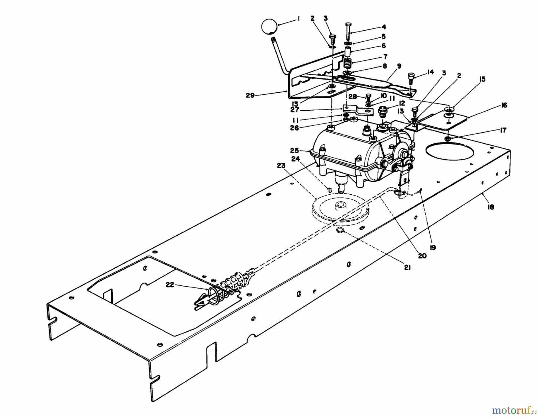 Toro Neu Mowers, Rear-Engine Rider 56175 (12-32) - Toro 12-32 Rear Engine Rider, 1988 (8000001-8999999) TRANSMISSION LINKAGE ASSEMBLY