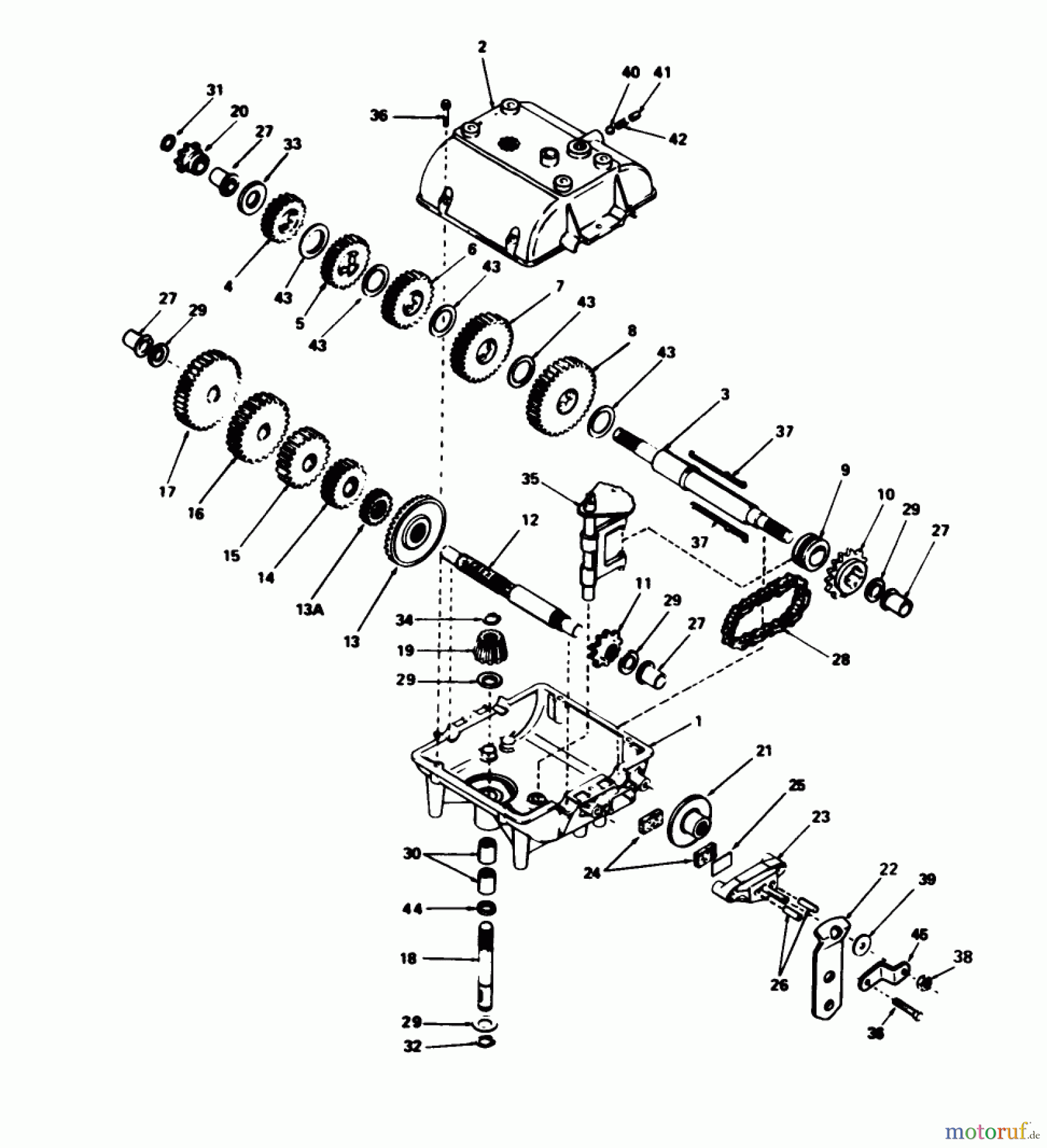 Toro Neu Mowers, Rear-Engine Rider 56175 (12-32) - Toro 12-32 Rear Engine Rider, 1988 (8000001-8999999) TRANSMISSION MODEL 770A