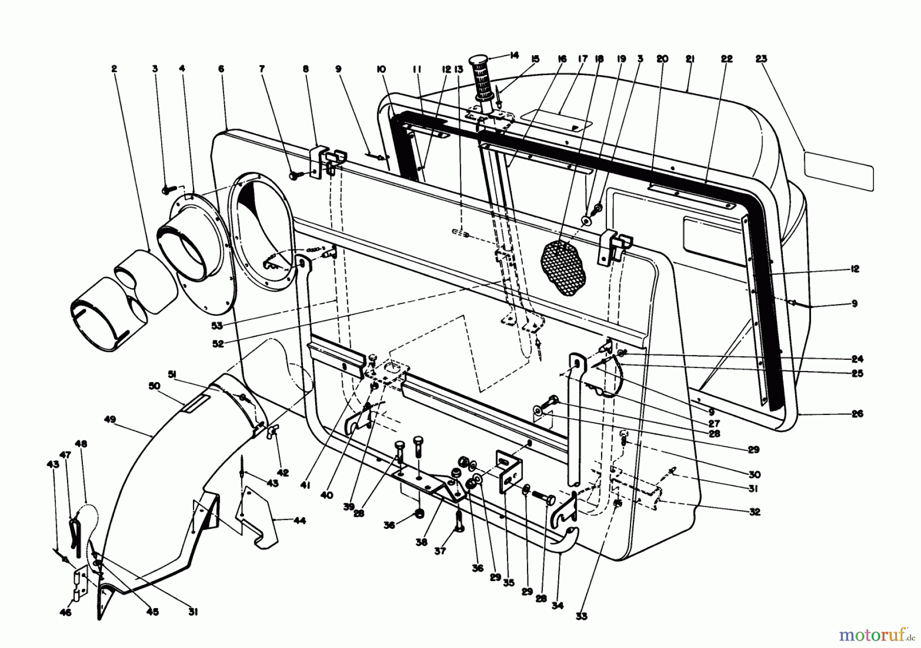 Toro Neu Mowers, Rear-Engine Rider 56150 (8-32) - Toro 8-32 Professional Rider, 1989 (9000001-9999999) EASY-EMPTY GRASS CATCHER MODEL 59111 (OPTIONAL)
