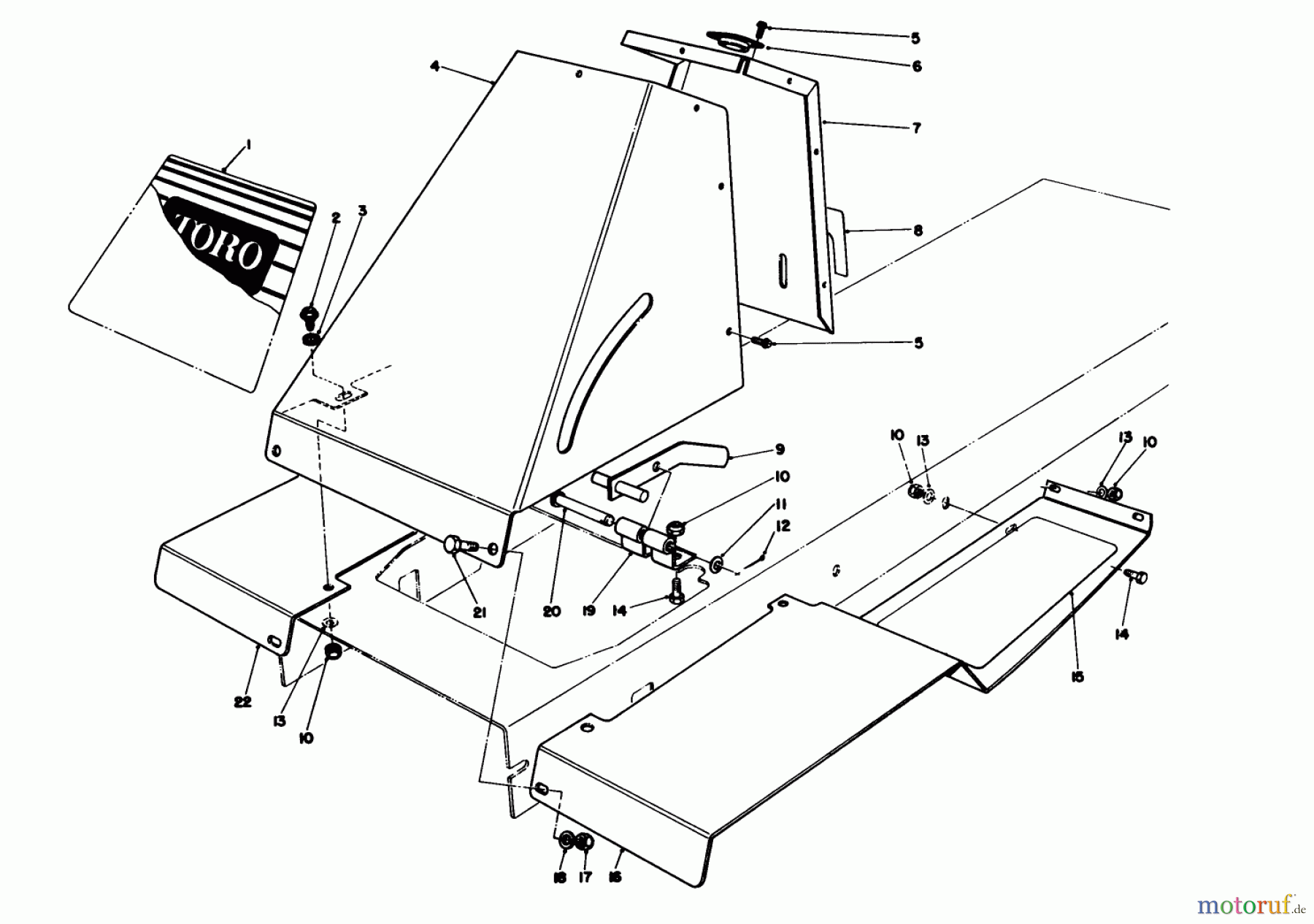 Toro Neu Mowers, Rear-Engine Rider 56150 (8-32) - Toro 8-32 Professional Rider, 1989 (9000001-9999999) FRONT TOWER ASSEMBLY