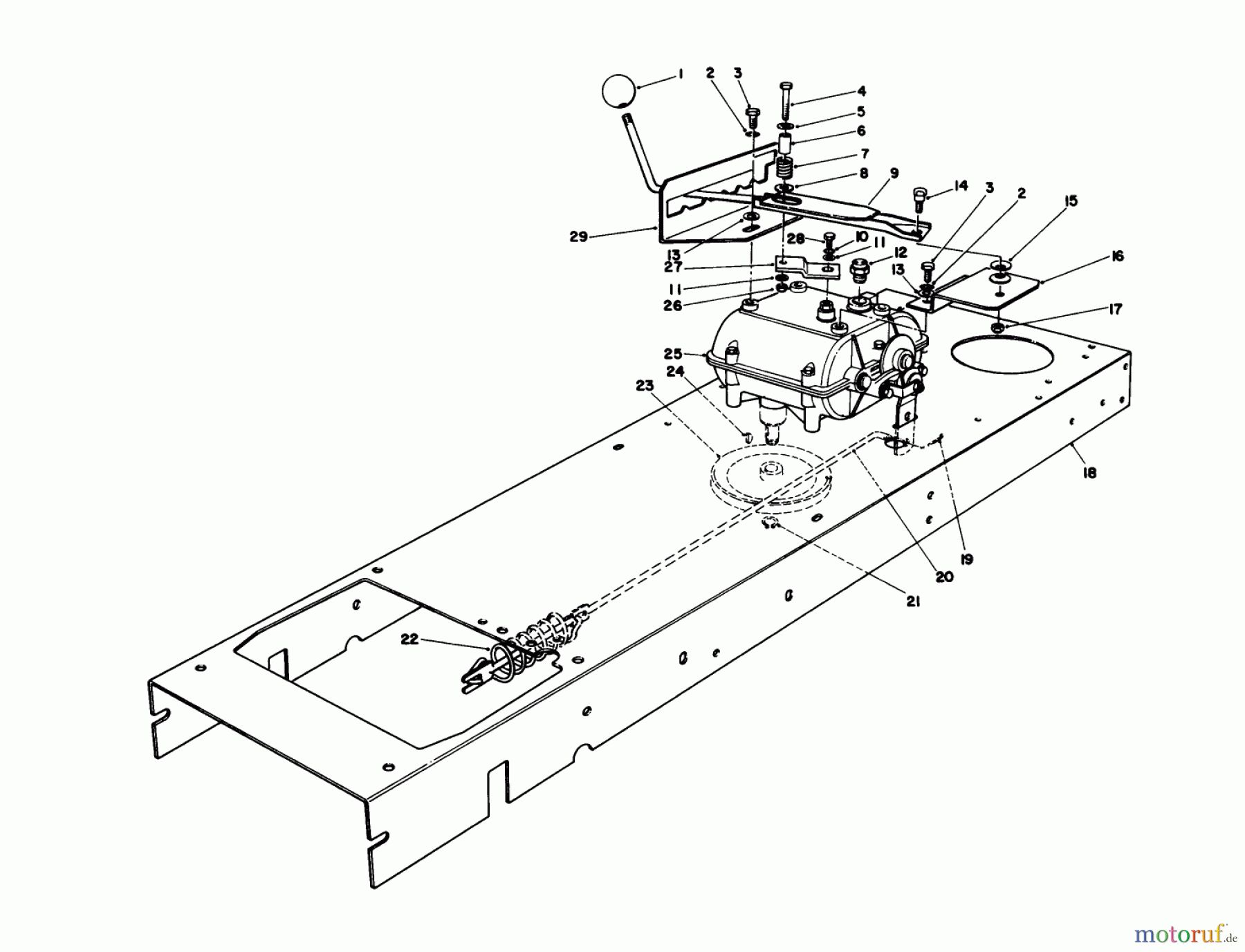 Toro Neu Mowers, Rear-Engine Rider 56150 (8-32) - Toro 8-32 Professional Rider, 1989 (9000001-9999999) TRANSMISSION LINKAGE ASSEMBLY