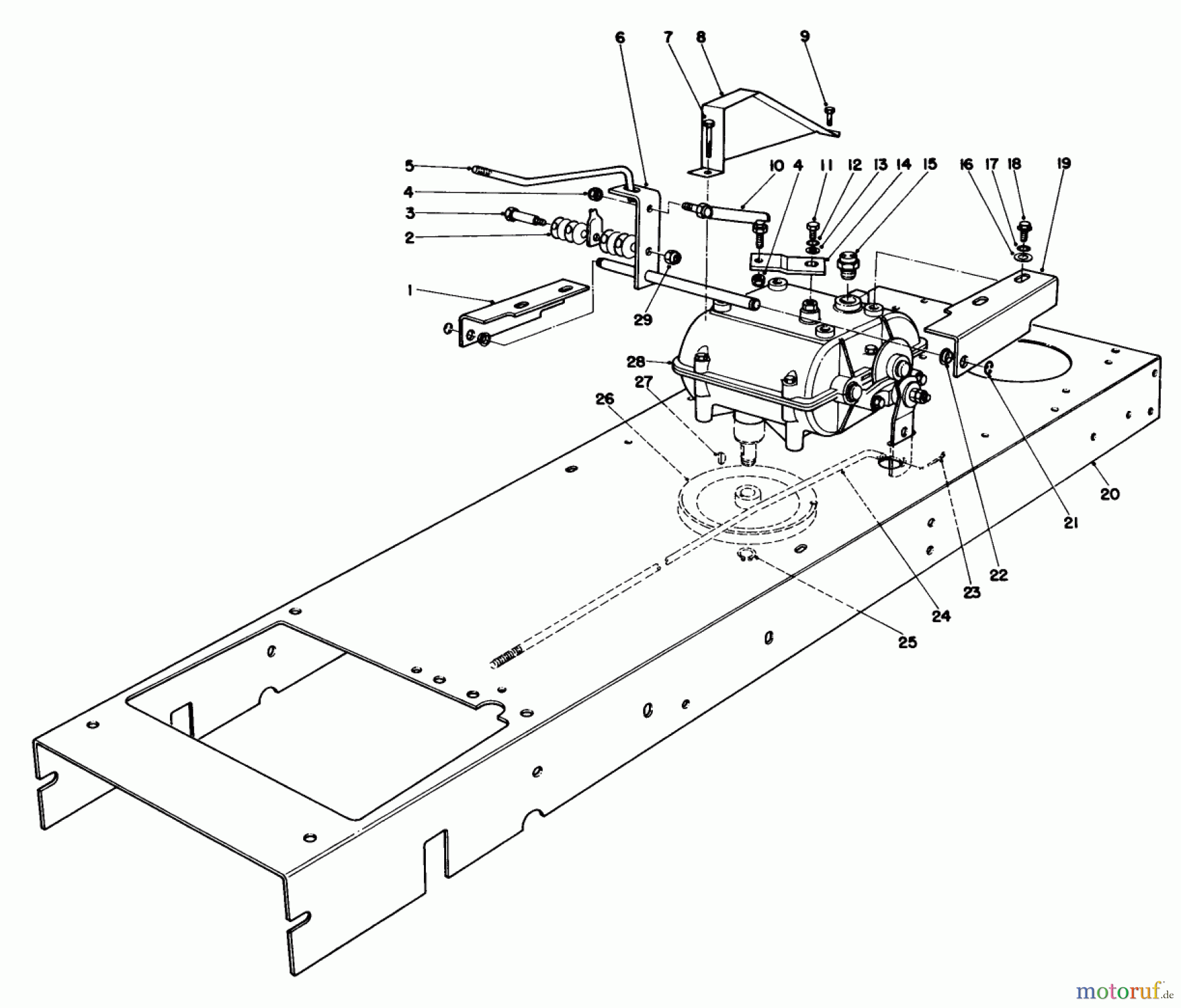 Toro Neu Mowers, Rear-Engine Rider 56155 (11-32) - Toro 11-32 Rear Engine Rider, 1983 (3000001-3999999) TRANSMISSION LINKAGE ASSEMBLY