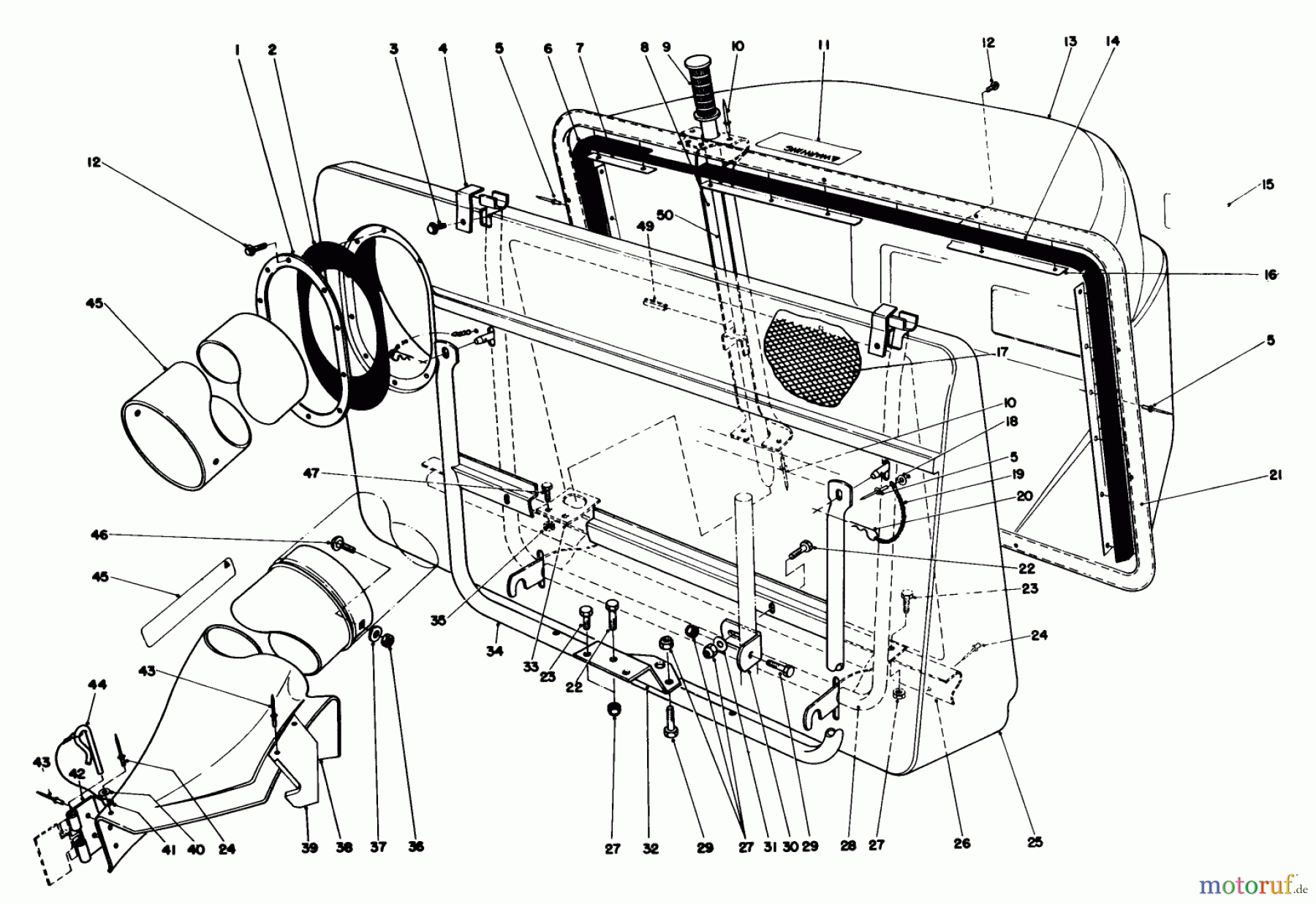 Toro Neu Mowers, Rear-Engine Rider 56155 (11-32) - Toro 11-32 Rear Engine Rider, 1984 (4000001-4999999) EASY-EMPTY GRASS CATCHER MODEL 59111 (OPTIONAL)