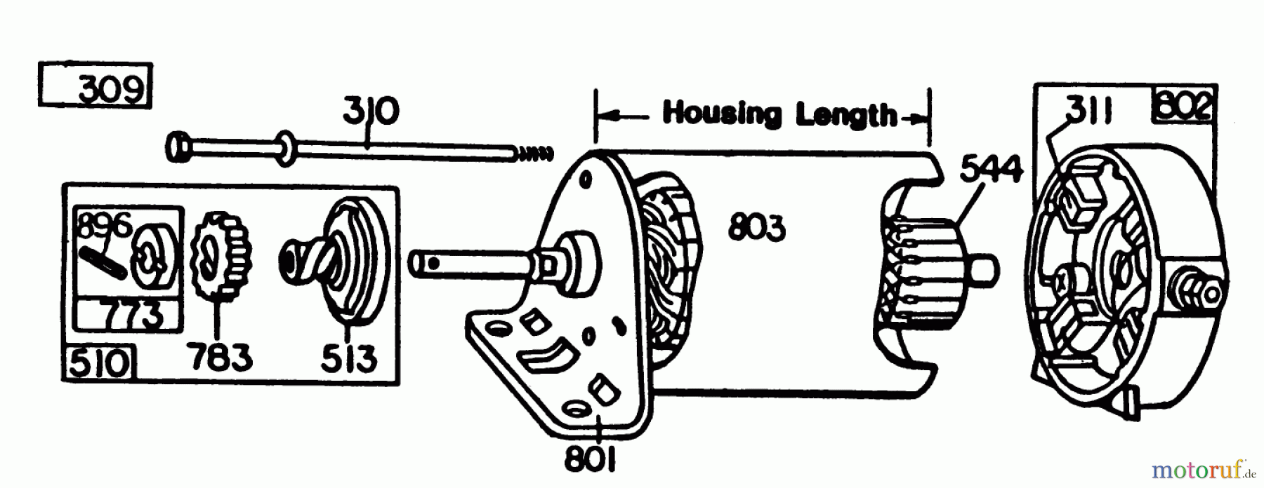 Toro Neu Mowers, Rear-Engine Rider 56155 (11-32) - Toro 11-32 Rear Engine Rider, 1985 (5000001-5999999) ENGINE BRIGGS & STRATTON MODEL NO. 252707-0633-01 #3