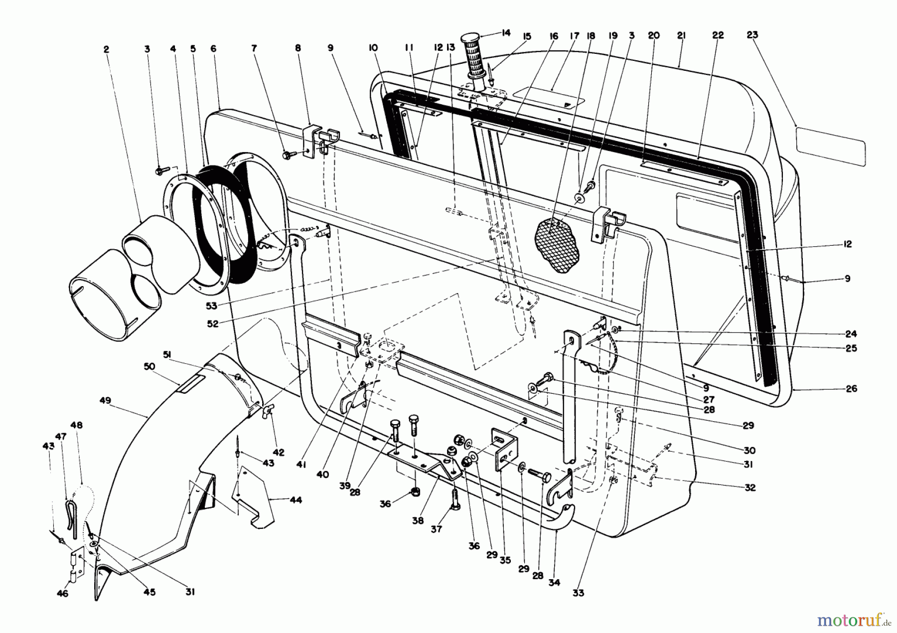Toro Neu Mowers, Rear-Engine Rider 56155 (11-32) - Toro 11-32 Rear Engine Rider, 1987 (7000001-7999999) EASY-EMPTY GRASS CATCHER MODEL 59111 (OPTIONAL)